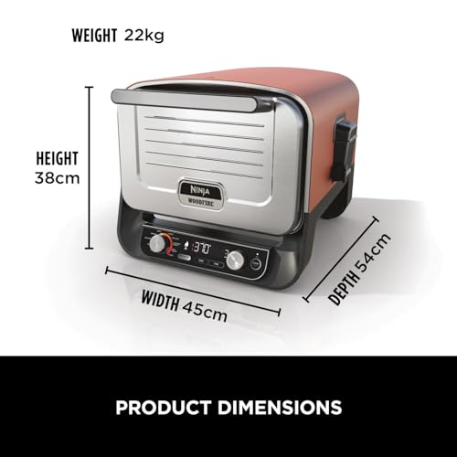 Ninja Woodfire Electric Outdoor Oven, 8-in-1 Pizza Oven, High-Heat Roaster & BBQ Smoker