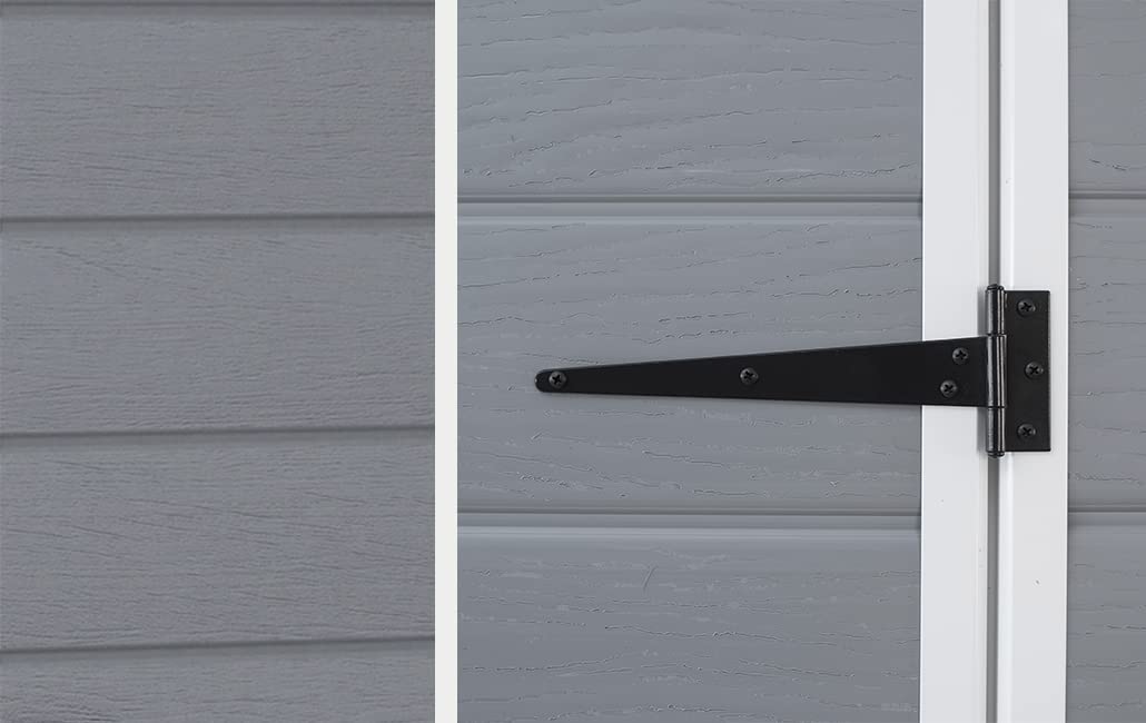 Keter Manor Outdoor Garden Storage Shed, Grey, 4 x 3 ft