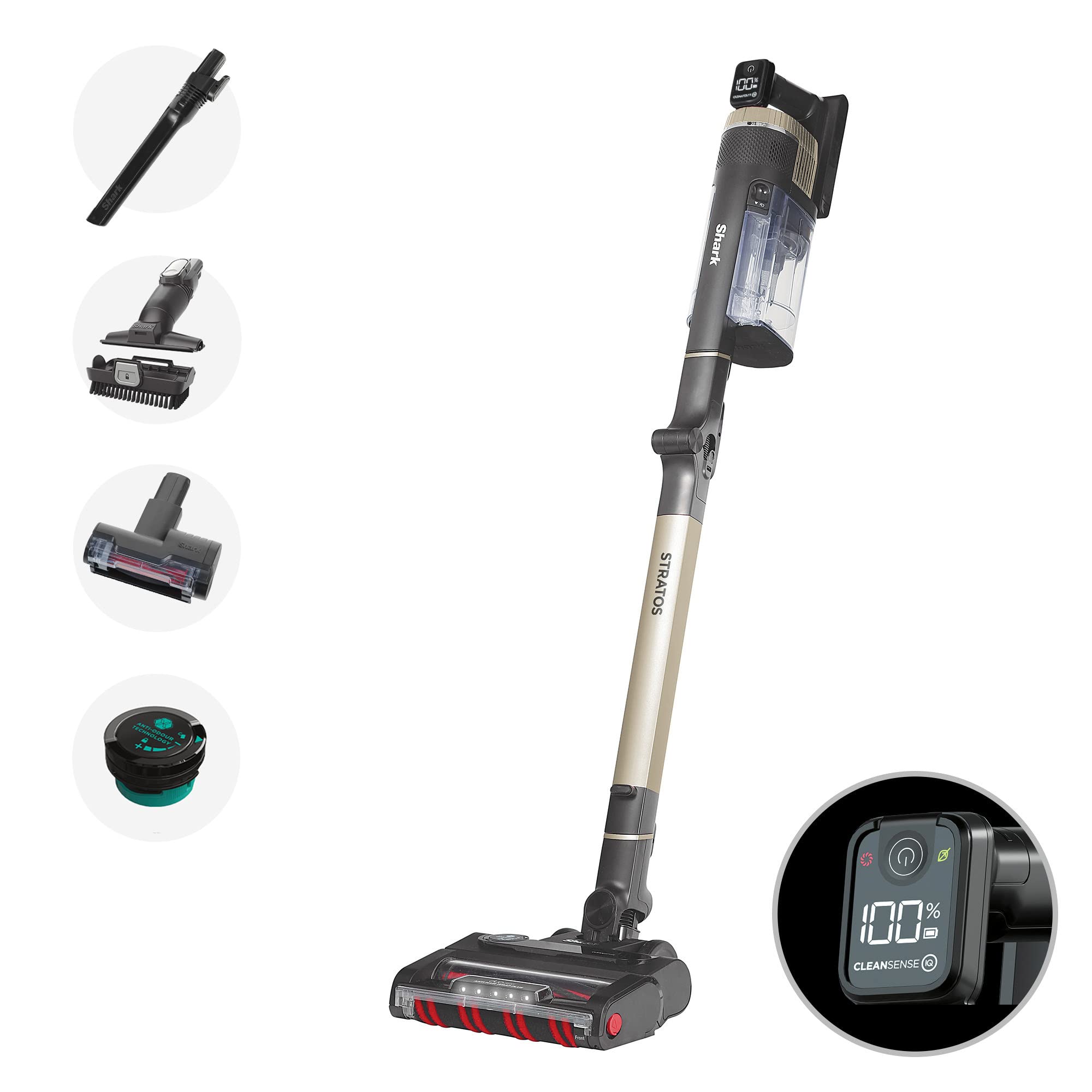 Shark Stratos Cordless Stick Vacuum Cleaner Pet Pro with Anti Hair Wrap Plus, Clean Sense IQ