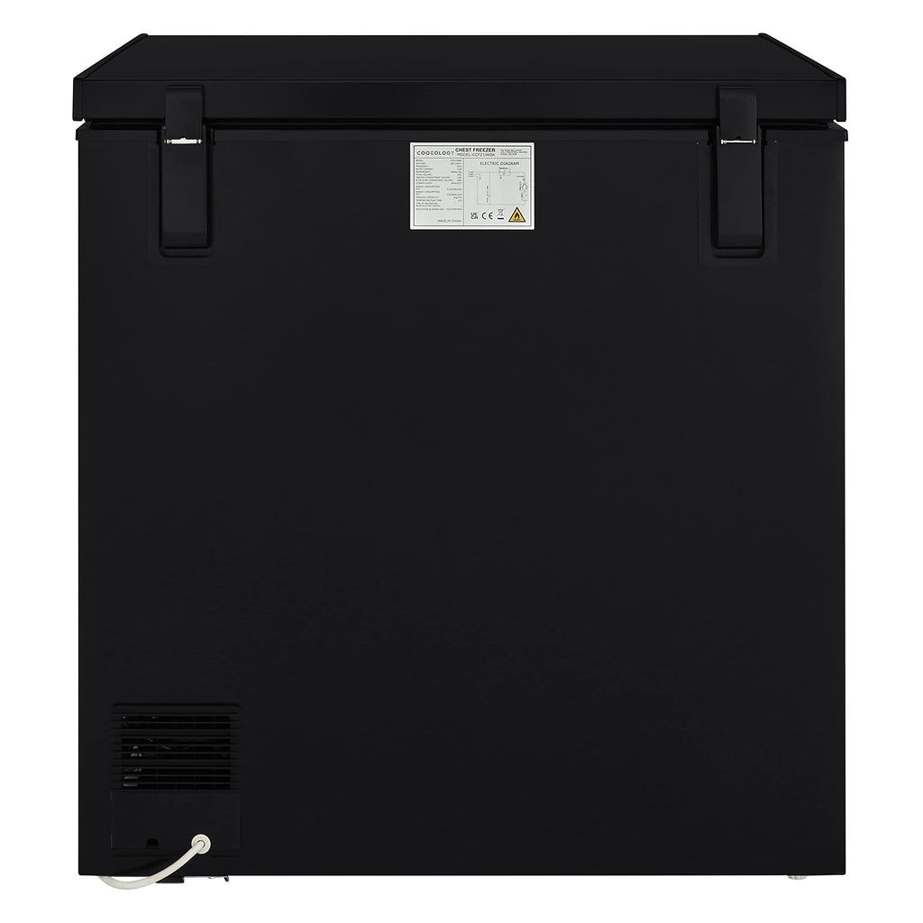 Cookology CCFZ198BK Freestanding Chest Freezer in Black - 198 Litre Capacity