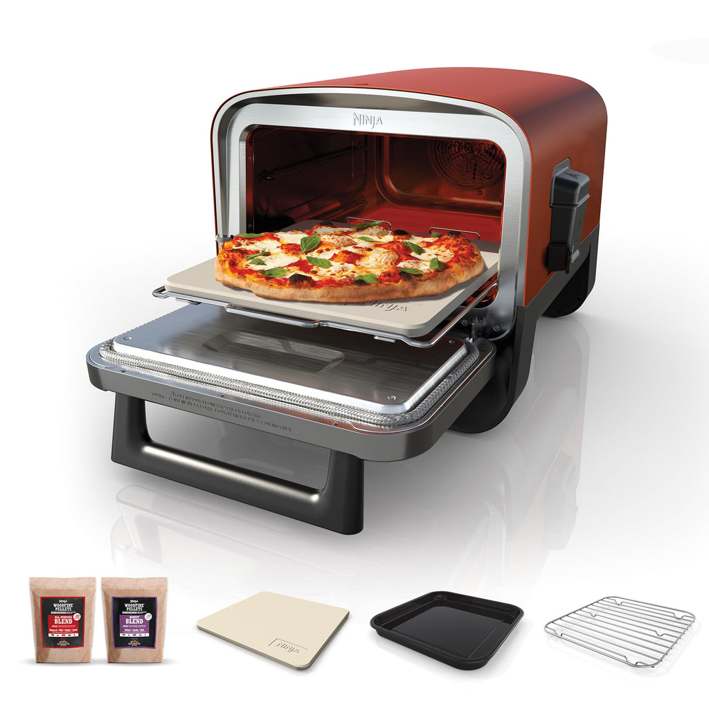 Ninja Woodfire Electric Outdoor Oven, 8-in-1 Pizza Oven, High-Heat Roaster & BBQ Smoker