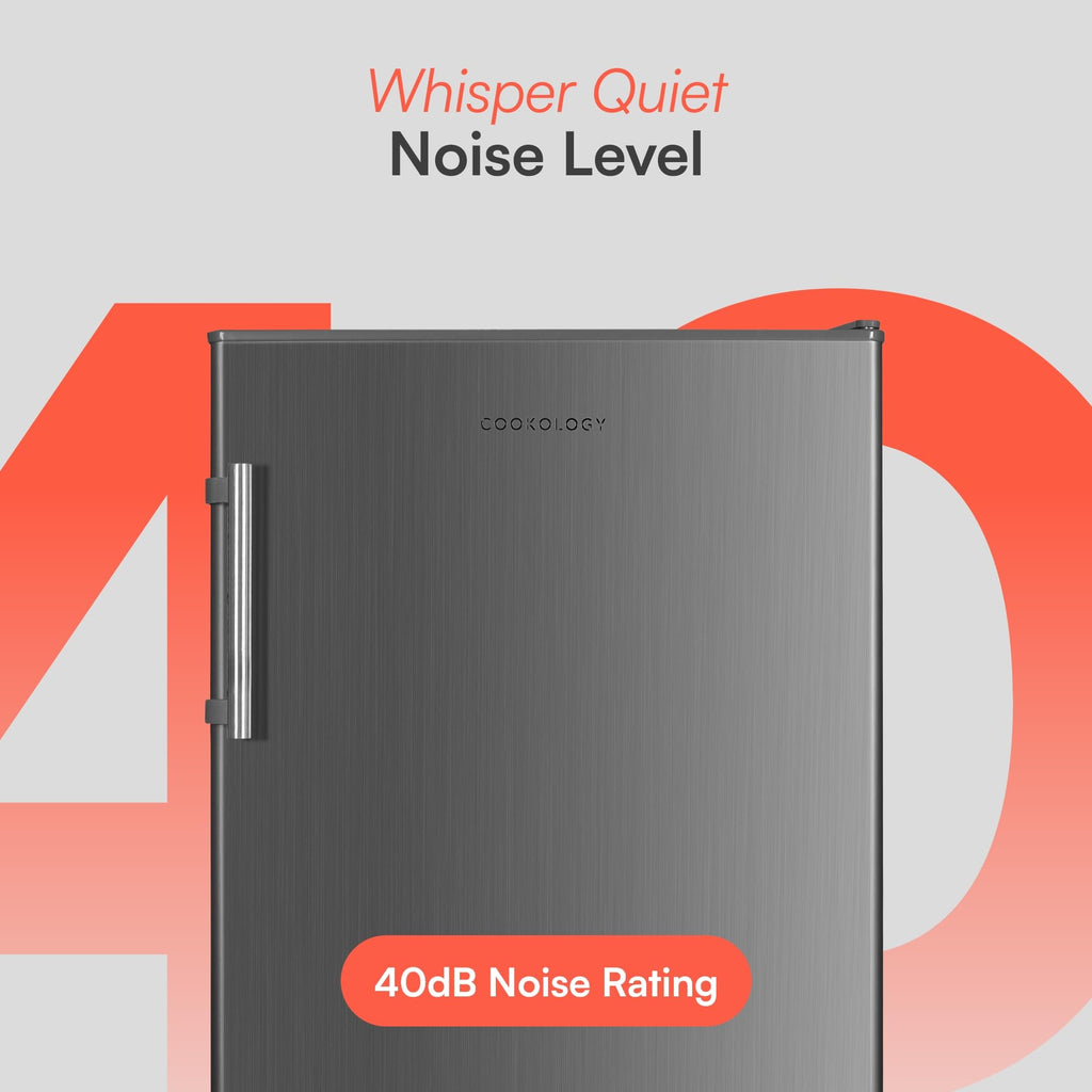 Cookology CTFZ163IX Tall Freestanding Freezer in Inox - Upright Freezer - 168 Litre Capacity