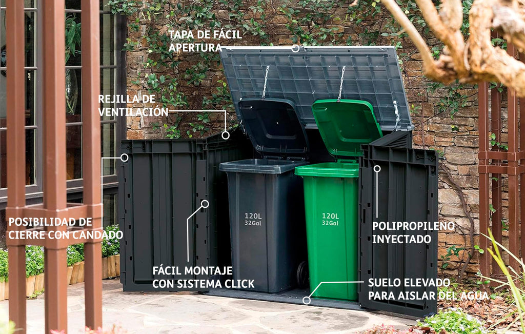 Keter Store it Out Nova Outdoor Garden Storage Shed, 32 x 71.5 x 113.5 cm, Dark Grey with Light Grey Lid