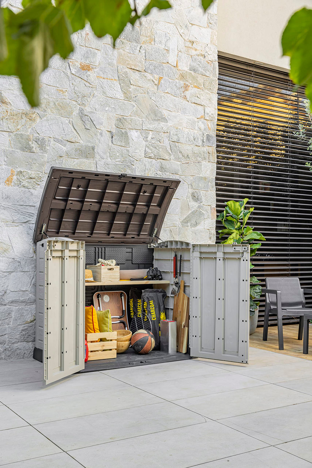 Keter Store It Out - 2-Door Outdoor Furniture Storage Shed, Fade-Free and Weather-Resistant